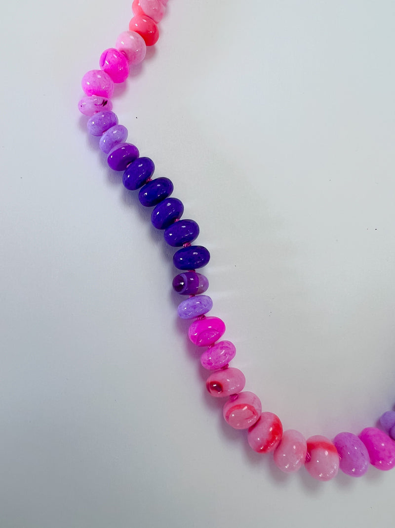 Pink/Purple Opal Necklace - you choose length