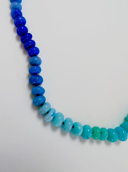 Ready To Ship Blue Opal Necklace 17.5"