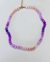 Ready To Ship Purple and Light Pink Opal Necklace 17"