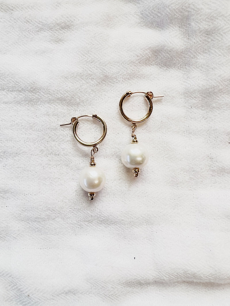 Ready To Ship Large Fresh Water Pearl Earrings