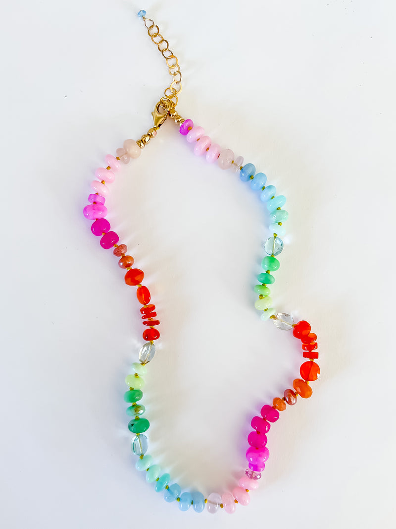 Tropical Rainbow Necklace 17"