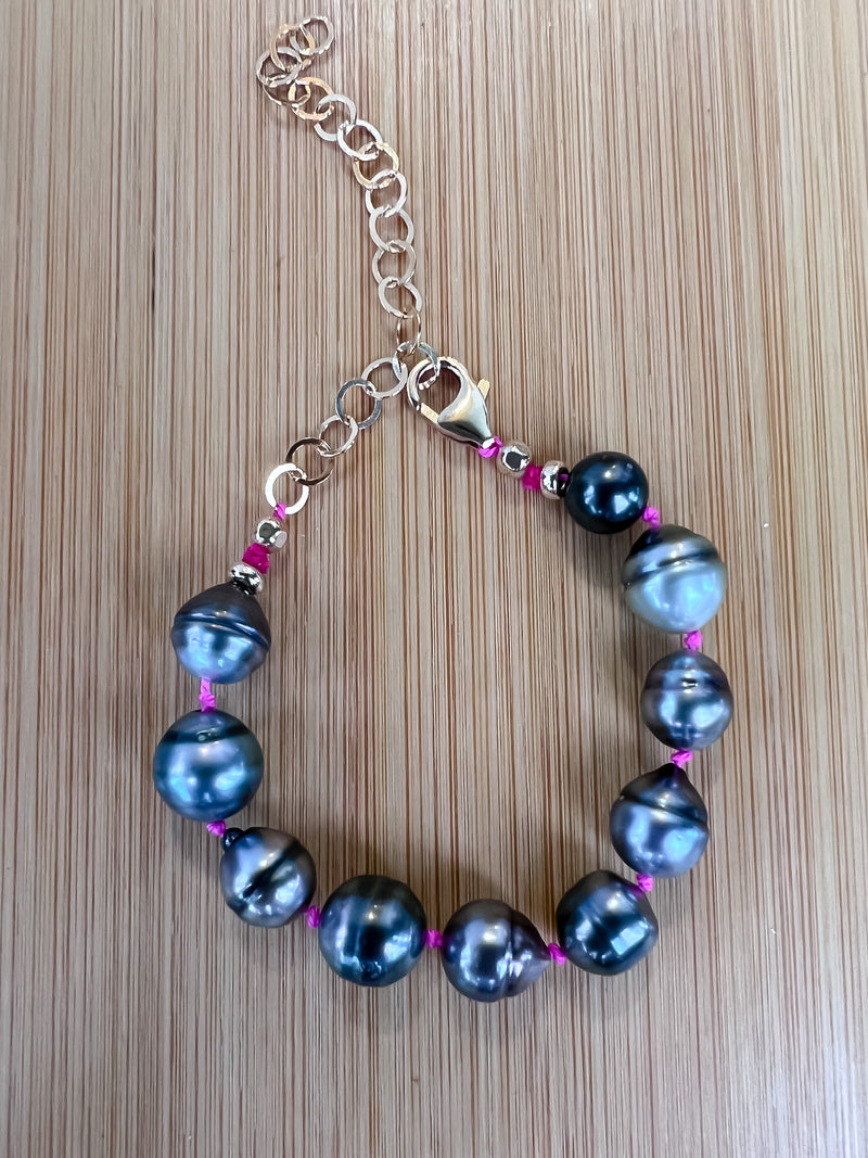 Knotted Tahitian Pearl Bracelet