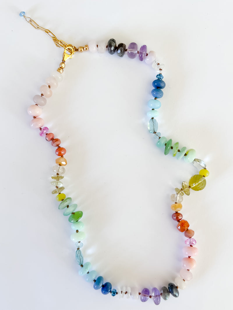 Neutral Rainbow Necklace 18.5"