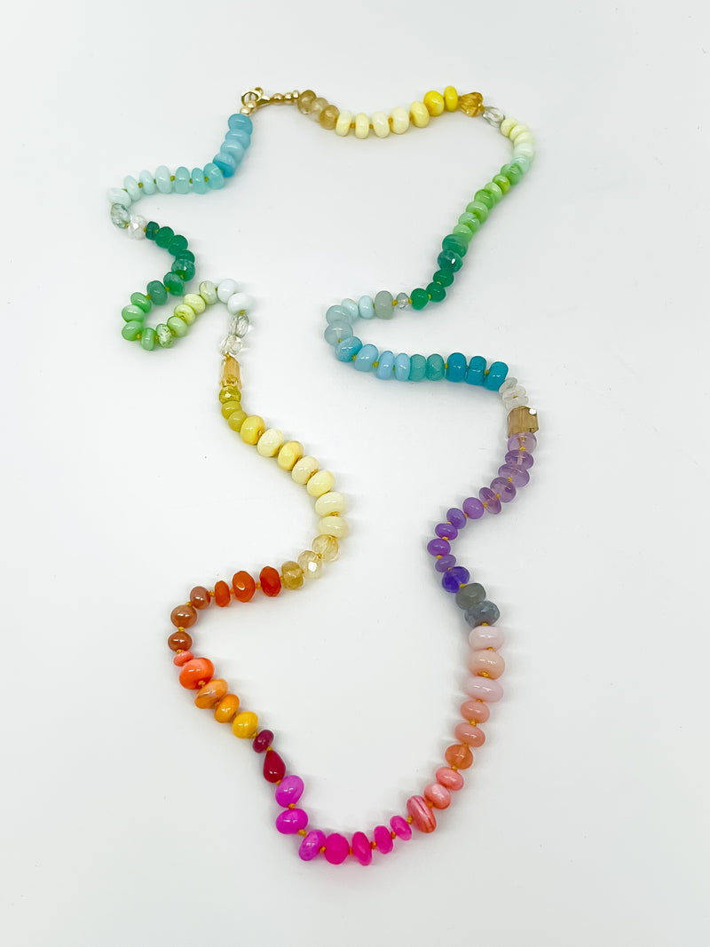 Long Rainbow Necklace  34"