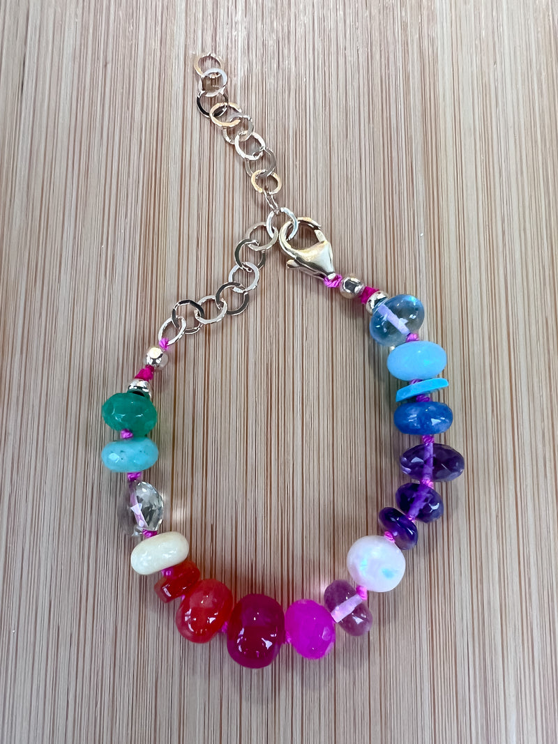 Knotted Rainbow Bracelet