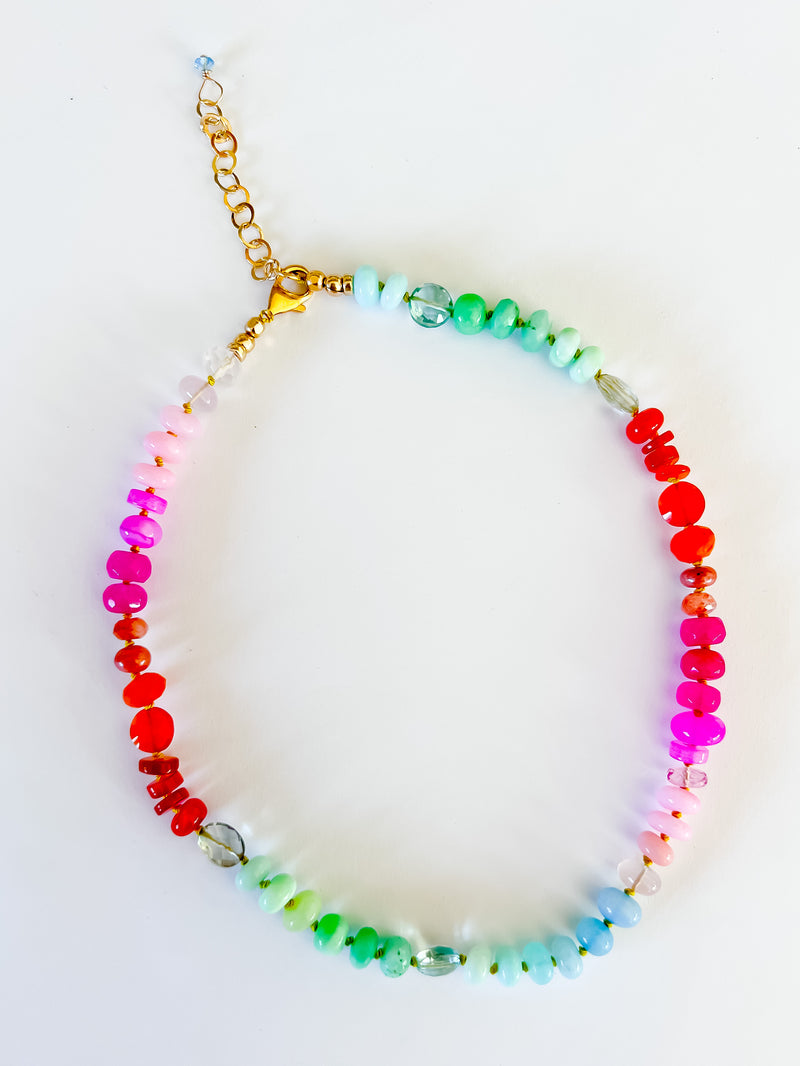 Tropical Rainbow Necklace 15"