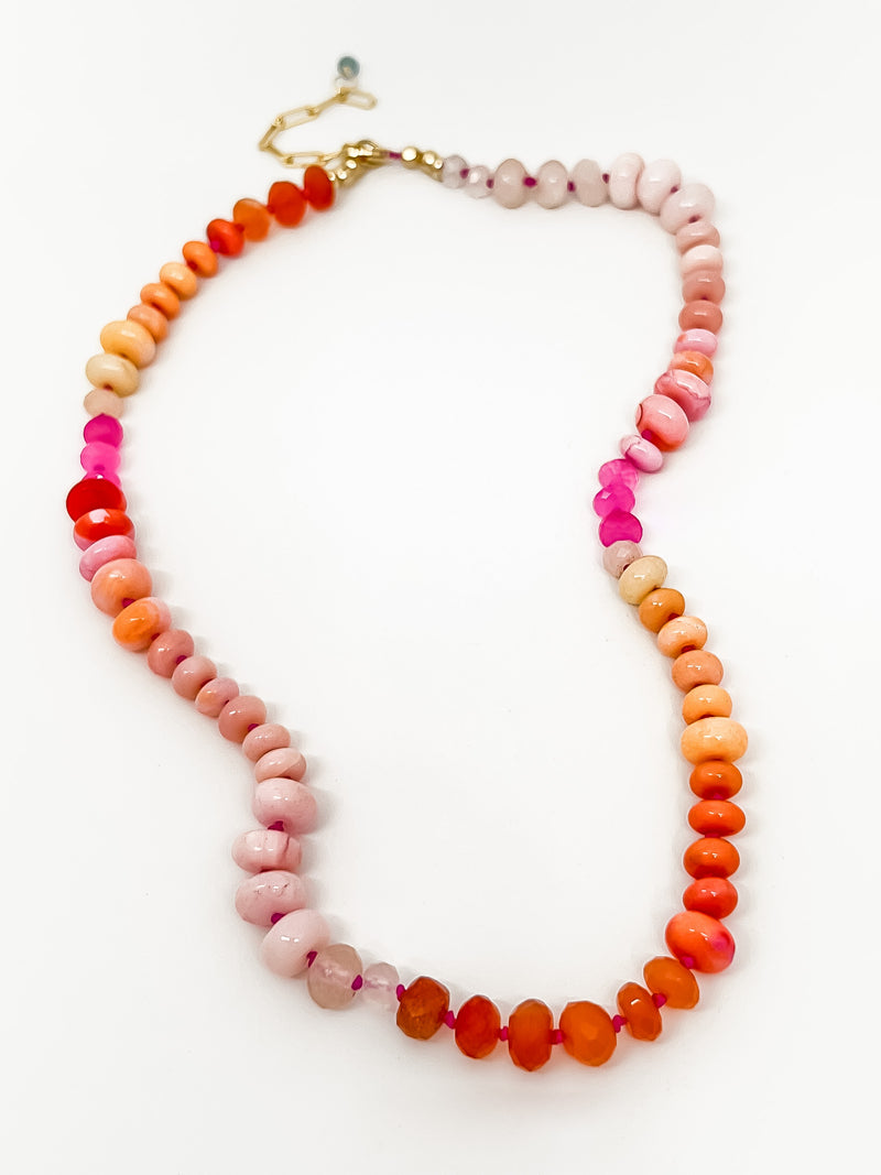 Pinky- Peach Necklace 18.5"