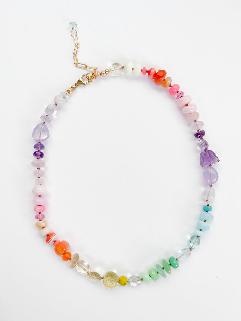 Pastel Rainbow Necklace 16.5"