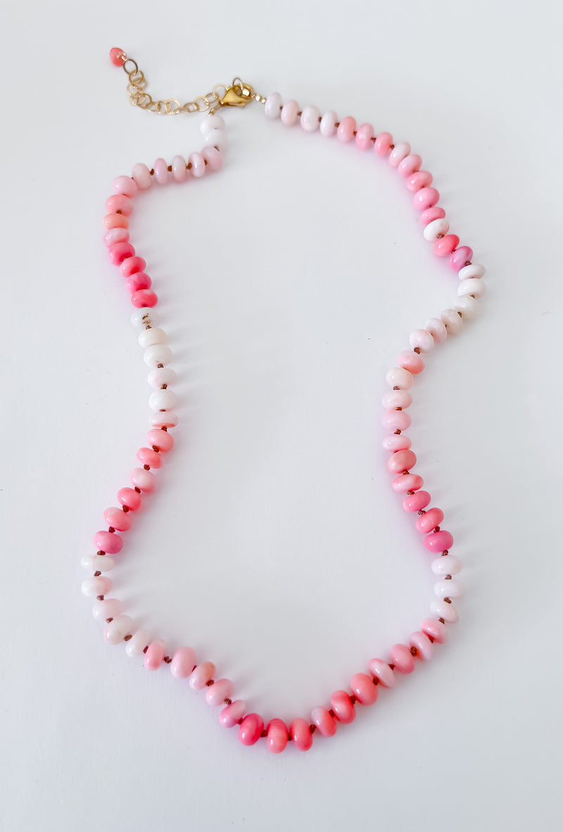 Pinky- Peach Necklace 21"