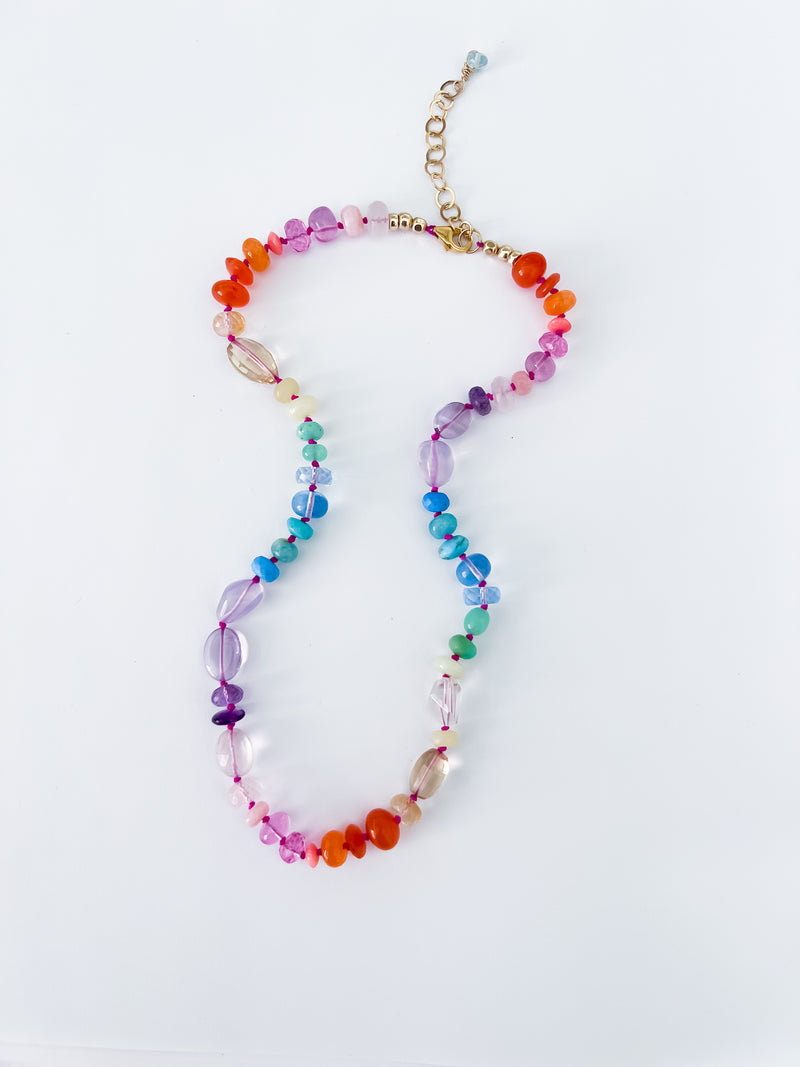 Ready To Ship - Pastel Rainbow Necklace 17"