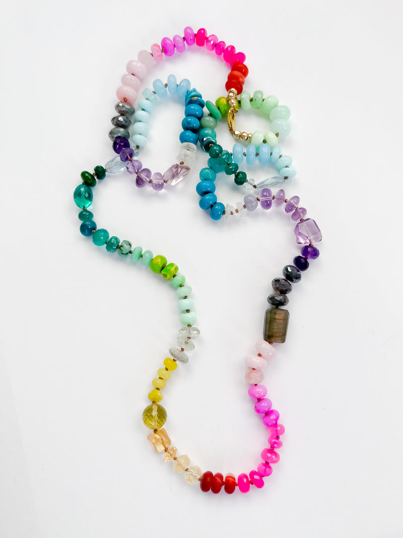 Long Rainbow Necklace 34"