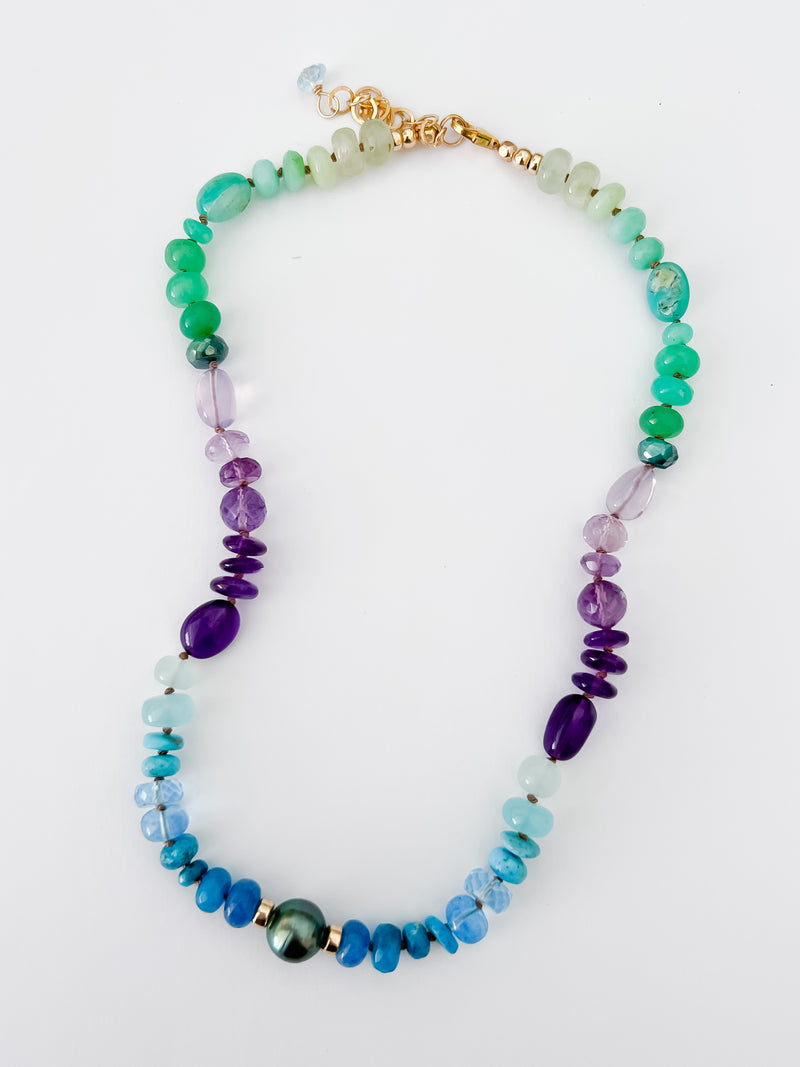 Ready To Ship Tahitian Ocean Dip Necklace