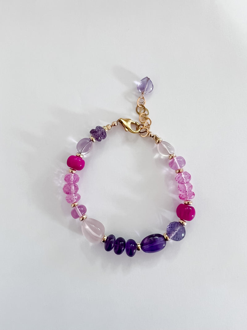 Shades of Pink and Purple Bracelet